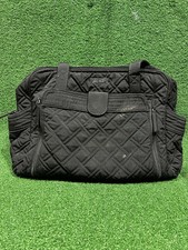 Vera Bradley Stroll Around Baby Work Travel Diaper Bag Black Quilted