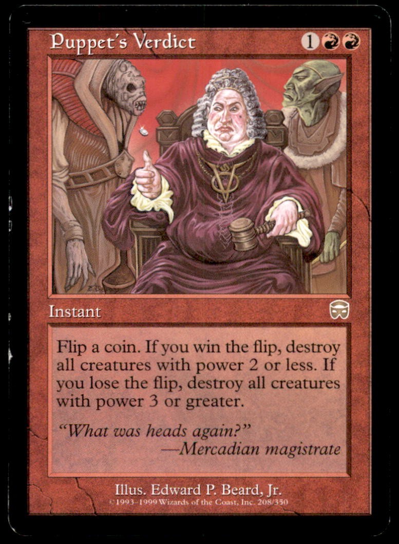 MTG Puppet's Verdict LP Light Play Mercadian Masques [4604]