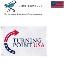 Charlie Kirk Flag Turning Point USA Flag with Brass Grommets 3X5 Feet Banner