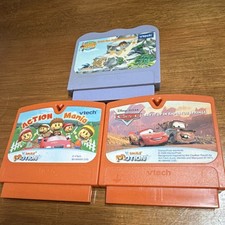 VTech V.Smile Motion Game Lot - Go Diego Go, Cars, Action Mania, Ages 3-7