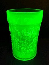 IMPERIAL GLASS LUSTRE ROSE YELLOW VASELINE URANIUM 4.5