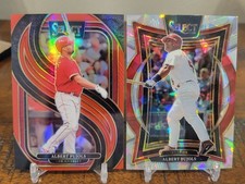 Albert Pujols 2025 Panini Select Premier Level RED PRIZM #'d /149 + Cracked Ice