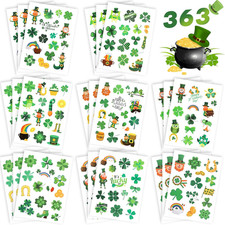 363 Pcs St Patrick'S Day Stickers - Shamrock  Four Leaf Clover Crafts