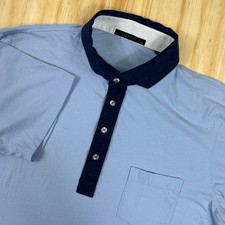 Greyson Polo Shirt Mens Large Blue Collar Performance Golf Flaw