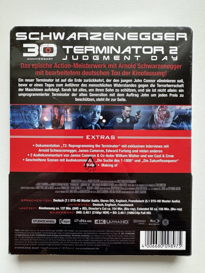 Terminator 2 (30th Anniversary Steelbook Edition) 4K UHD + Blu-ray NEU & OVP - Bild 2 von 2