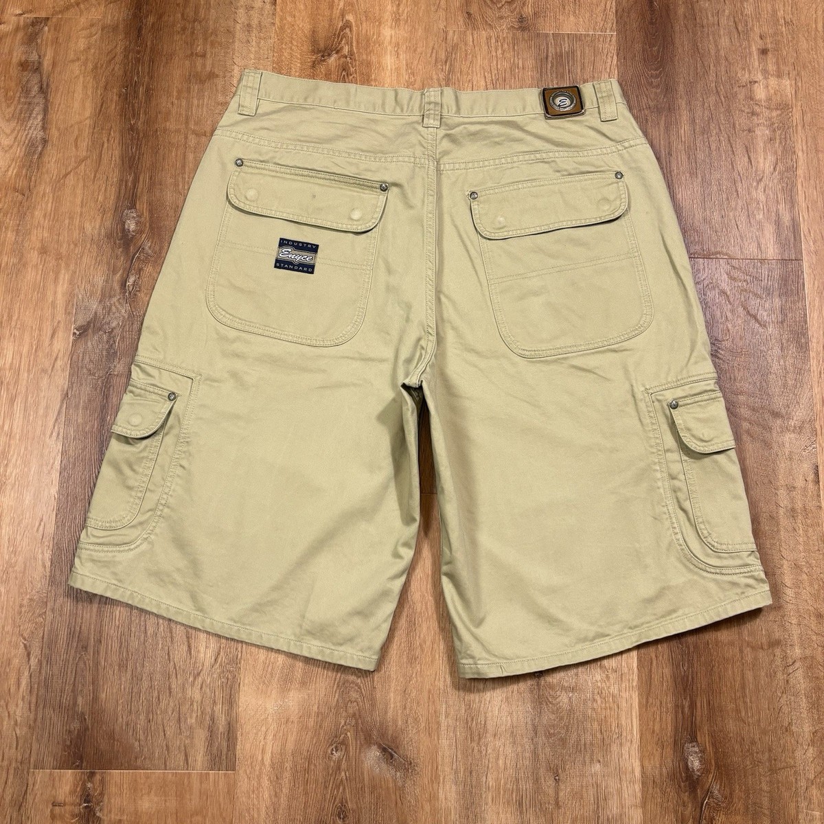 Vintage Enyce Cargo Shorts Mens 38 Baggy Khaki Y2K Tan Jorts Embroidered  Skater