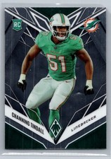 Channing Tindall 173 2022 Panini Phoenix RC Rookie Miami Dolphins Card