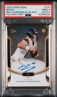 2024 Topps Now NFL Bo Nix Rookie Campaign ON CARD AUTO Black HOLO 05/10 PSA 9