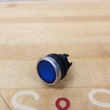 Baco L21AH60 Illuminated Momentary Push Button, Blue, 22mm - USED