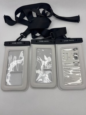 3x Case-Mate Waterproof Phone Pouch With Lanyard | Floating for iPhone 17 16 pro