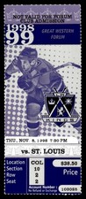 Blues vs. Los Angeles Kings November 5, 1998 Ticket Olli Jokinen Career Point 1