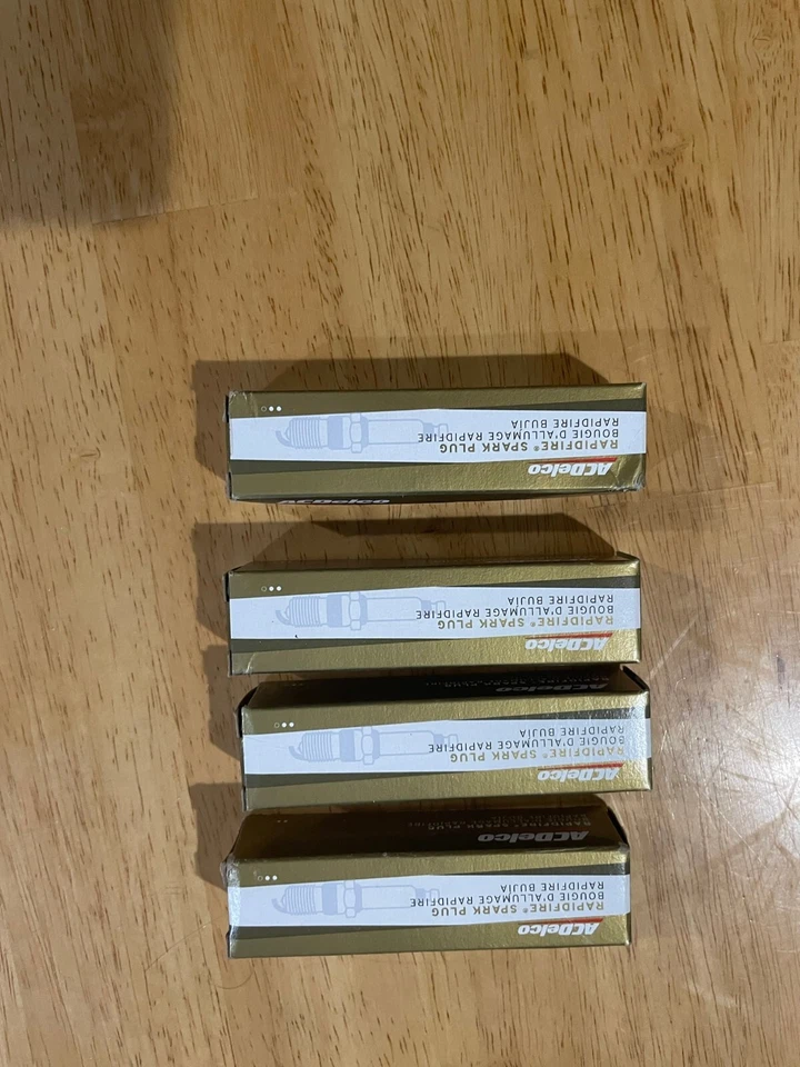 Set Of 4 Genuine GM ACDelco RAPIDFIRE Platinum Spark Plugs #14  19308033 Foto 2 de 3