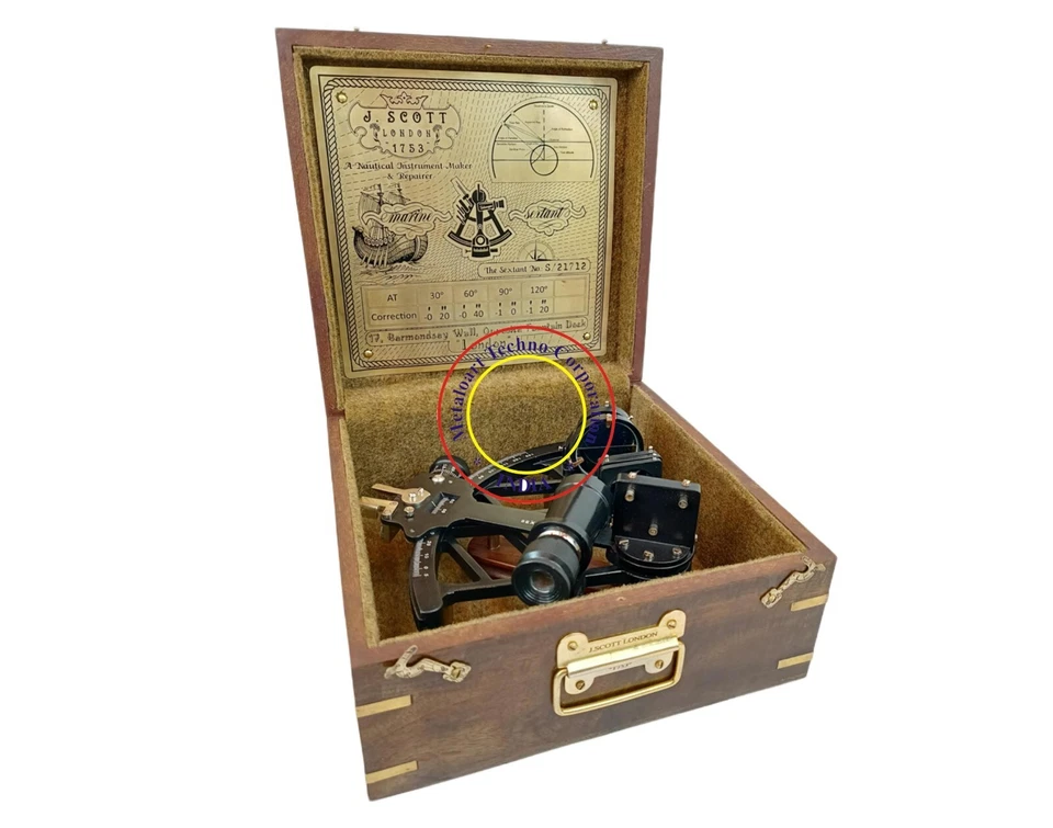 Vintage Working Tamaya Sextant with Wooden Box. Nautical Marine Instrument 4 use - Image 3 of 4