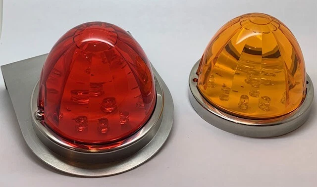 Juego de soportes de luz para camión (Peterbilt-Kenworth) sku#09-1611034 luz de sandía Foto 2 de 4