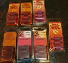 7 pks 84335  Conduct-tite Red 18-20 Gauge Wire Twist-Connect Connectors 