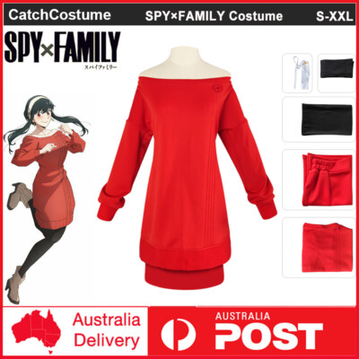 Anime SPY×FAMILY Yor Forger Briar Cosplay Costume Full Set Red Dress Uniform