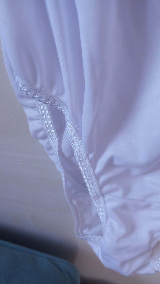 Rene Rofe Vintage Hi Waist NEW Floral Embroidery Brief Panties White ...