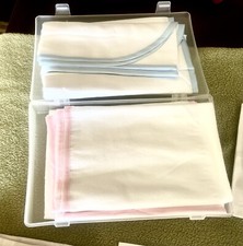 3 Pc. Set -36  X 36   COTTON BABY BL ANKETS Lightweight- Pinks/Blue