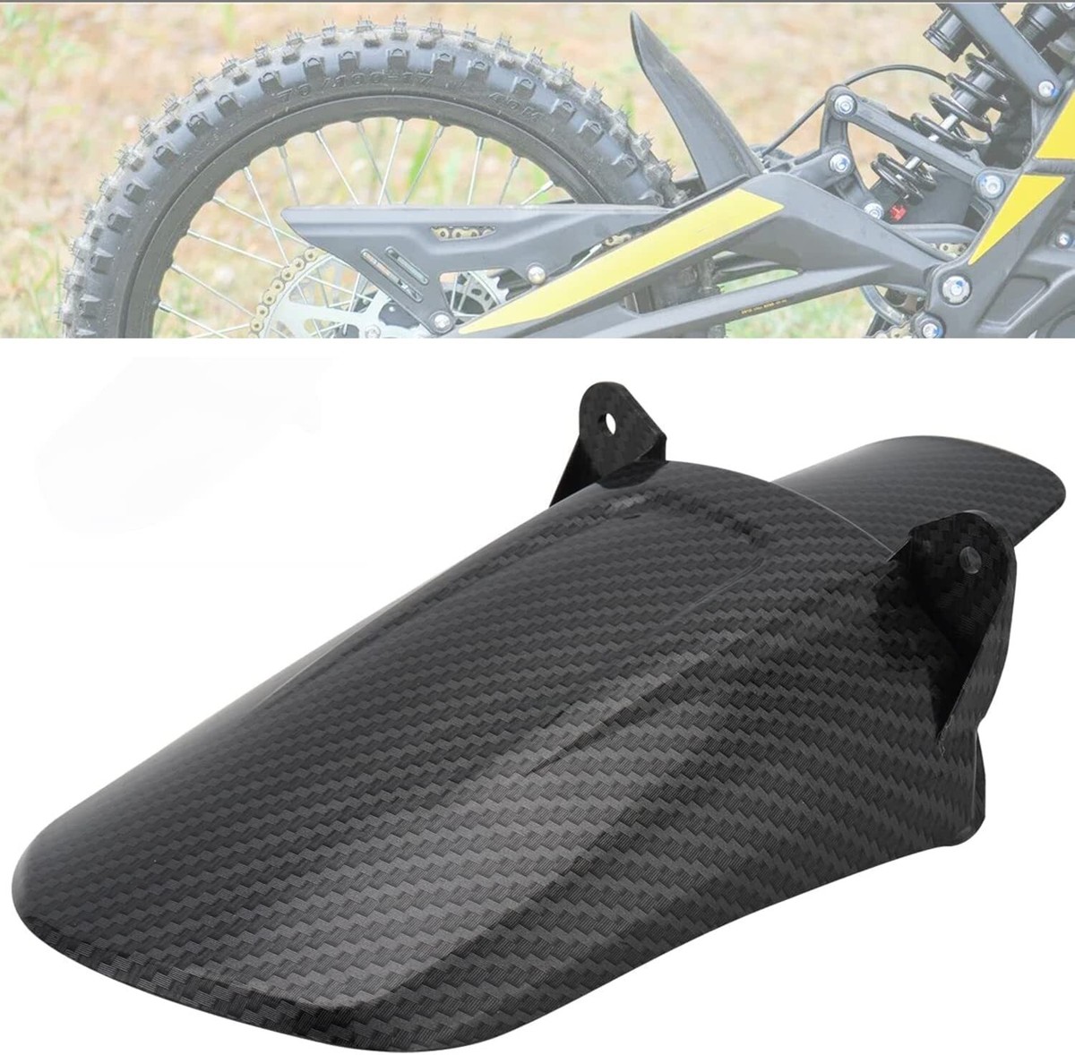Carbon Fiber Rear Mudguard For SUR Ron Light Bee XS - ABS, Easy Install, Mudsplash Protection - View #5