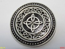 steampunk brooch badge pin silver magic witch's knot charm wiccan