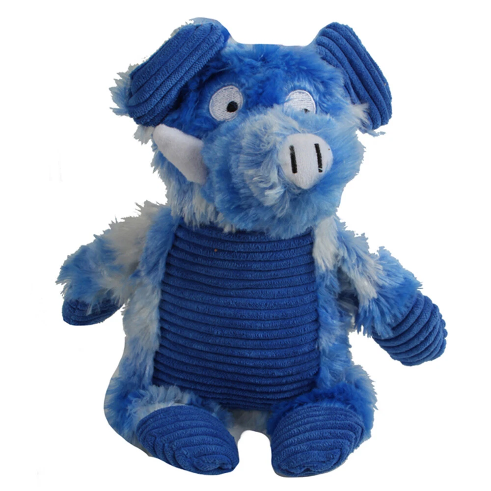 Blue pig dog toy sales