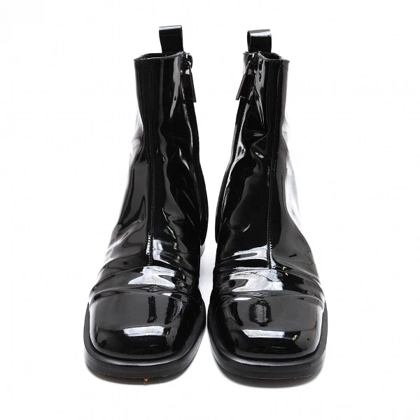 GUCCI Enamel square toe boots Size 36.5(K-104632)