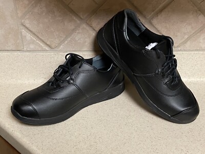 Drew Dri-Lex Women's 8.5 N Basil Black Leather Comfort Slip Resistant Shoes