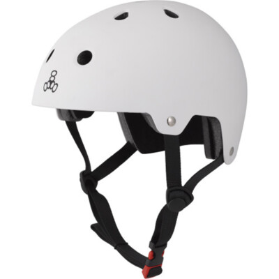Triple 8 Dual Certified Helm weiß matt oder schwarz matt KOSTENLOSER J&J'S AUFKLEBER