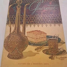 Vintage Gourmet Magazine October 1950 Food Cooking Epicurean 1950s Post War WWII
