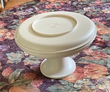 Vintage Tupperware 3 Pc Serve It All Pedestal 2 Bowl Lids Cake Stand Chip  Dip