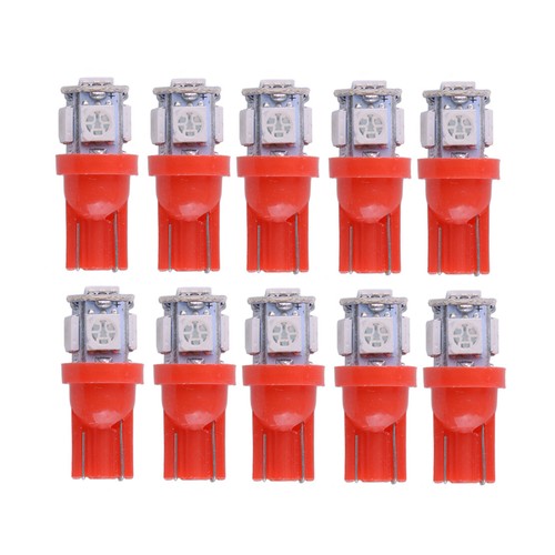10pcs W5W T10 5050 5SMD Red LED Car Wedge Tail Side Lamp Bulb 12V m eBay