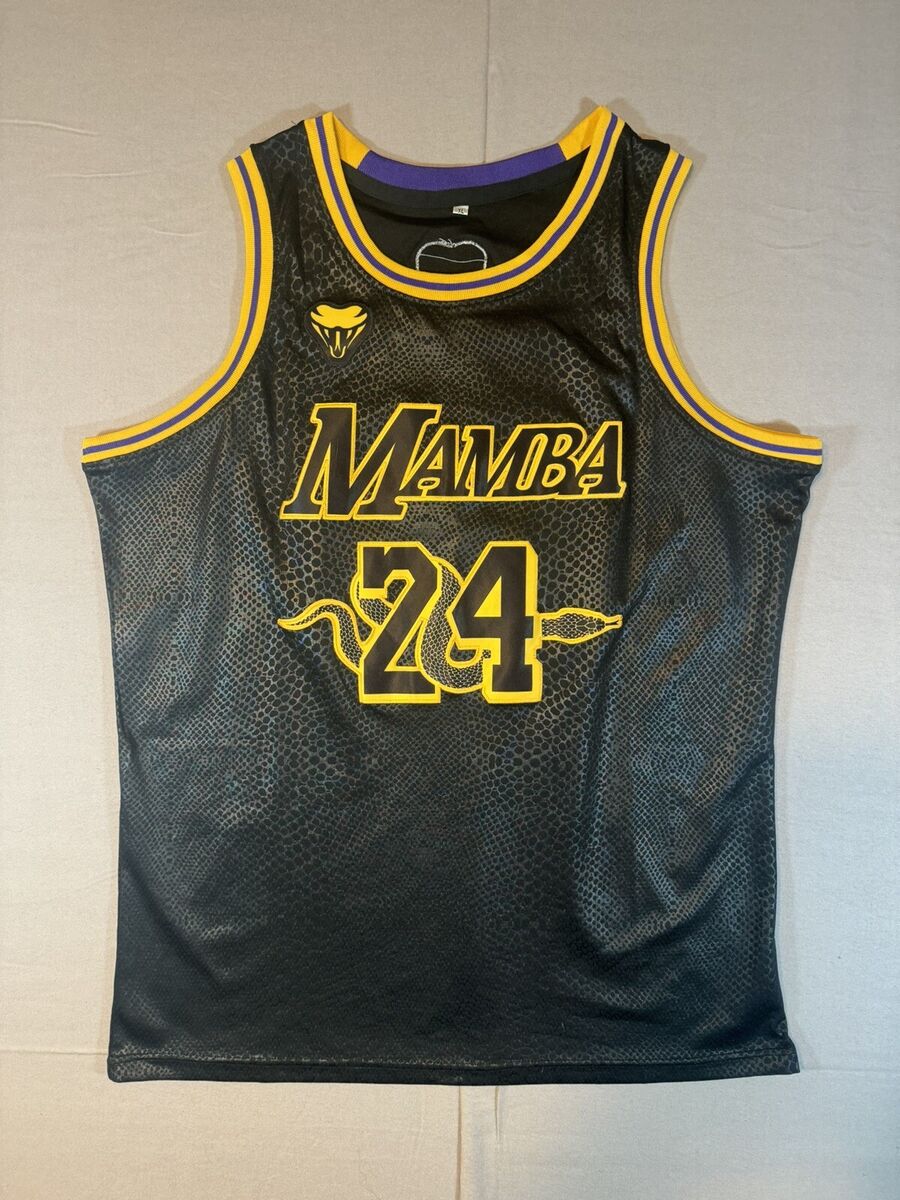 Kobe Bryant Lakers 24 Snake Skin Mamba Jersey Black Gold Kobe Bryant Lakers 24 Snake Skin Mamba Jersey Black Gold