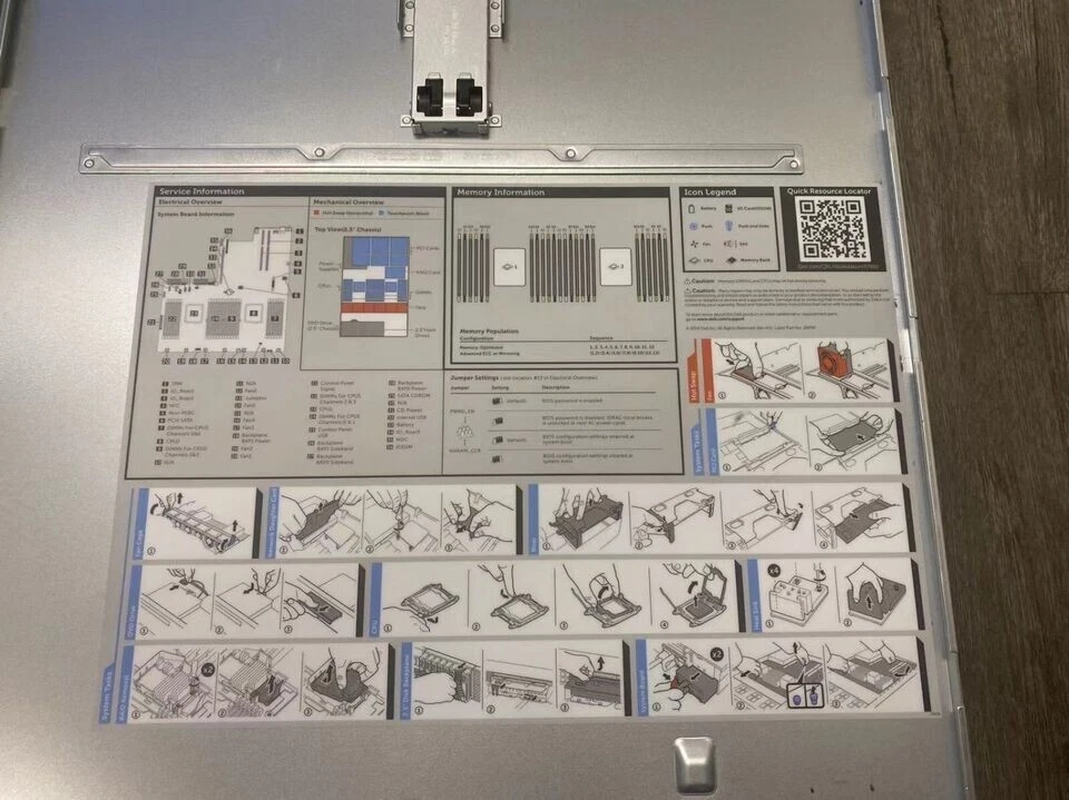 FJDV7 Dell Precision Rack 7910 server 8 bay 2.5 Barebone Chassis w/Fans Cables - Image 4 of 4
