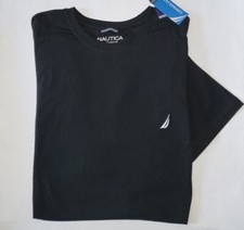 NAUTICA Hombre Camiseta Cuello Redondo Talla 2XL 3XL Azul Marino Negro Manga Corta