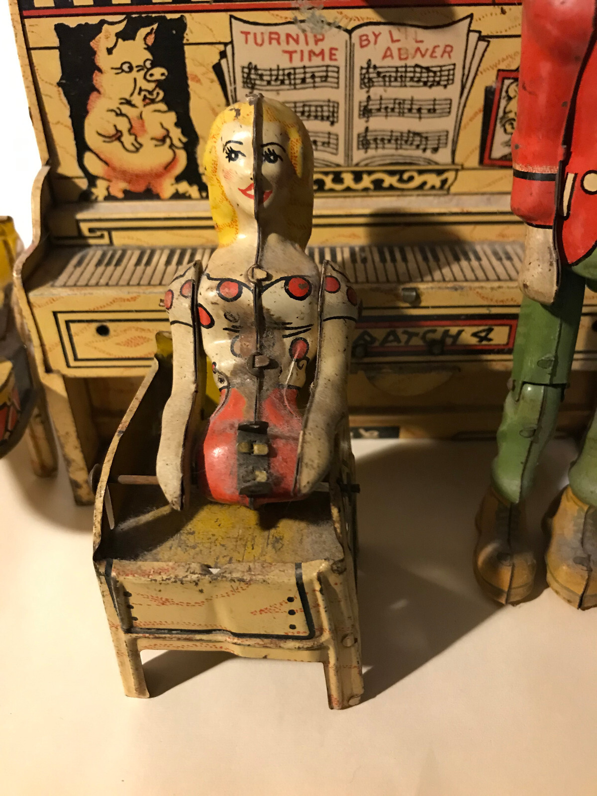 Vintage 1945 L'il Abner Dogpatch Band Tin Litho Windup Unique Art Co | eBay