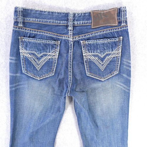 Rock & Roll Cowboy Double Barrel Relaxed Bootcut Casual Denim Jeans Mens 32x34