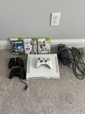 Microsoft Xbox 360 Pro 20GB Console - Matte White. Included 3 Controllers, 2 NHL