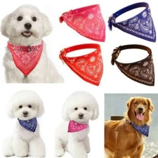 Cute Pet Bandana Scarf Collar for Dog Cat Style Leather 3 Colors Dogs Puppies   
