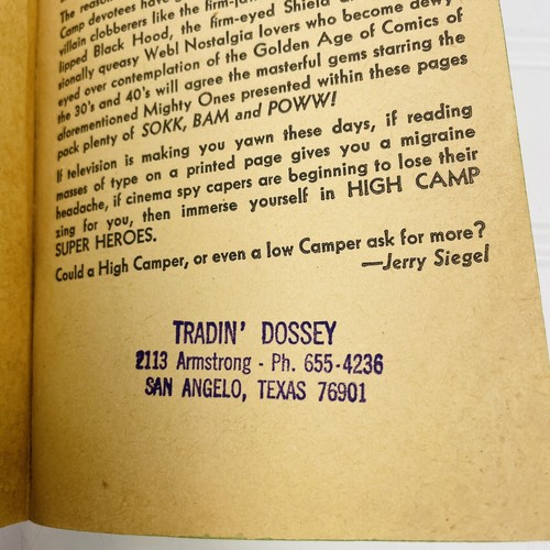 HIGH CAMP SUPERHEROES Paperback Comic 1966 JERRY SIEGEL Belmont Books RARE - Picture 7 of 7