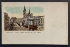 Castle Street Aberdeen Postcard C1905 Municipal Building Vignette Scotlan