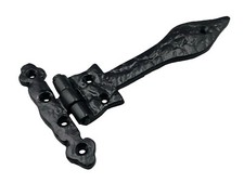 Pair Black Antique Vintage Decorative 12" Heavy Duty Tee Hinge Gate Door Shed