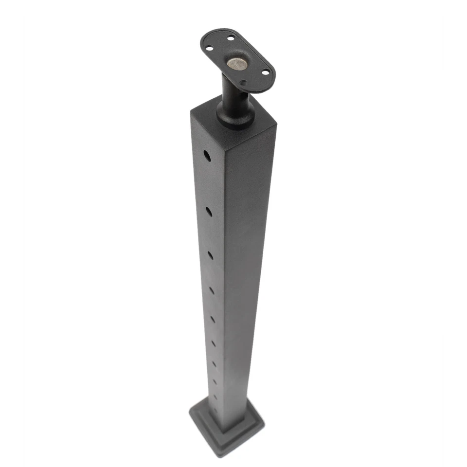 Cable Railing Post 36"x2"x2" Deck Railing Horizontal Drilling Angle Black - Image 4 of 4