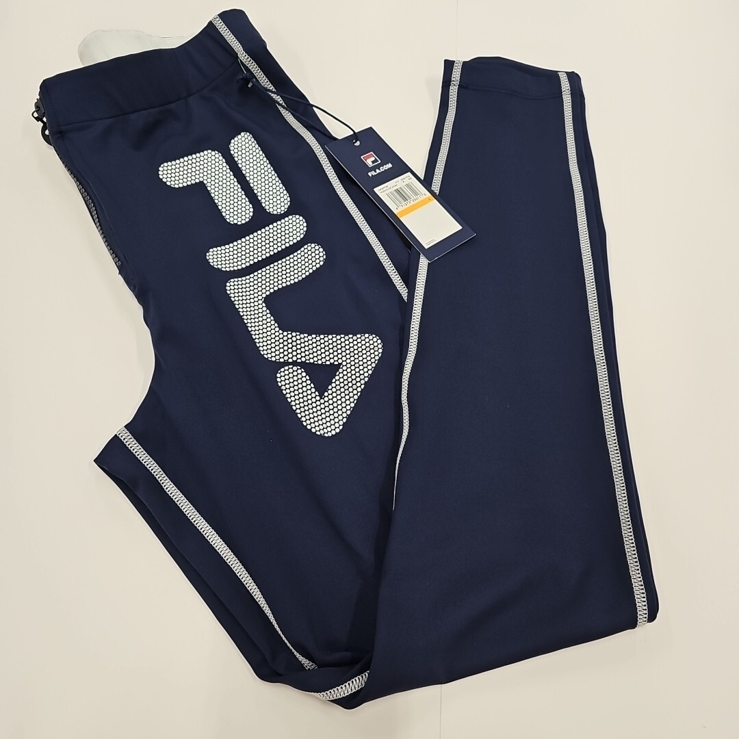 Leggings anteriori nuovi con etichette Fila Harleen cerniera blu donna piccoli nuovi con etichette