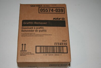  1 CASE Kay Ecolab Graffiti Remover 05574-039  (4-16 fl oz bottles & 2 sprayers)