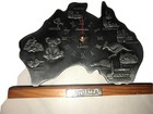 Australia Map Clock Souvenir Silver Style Decor - Mantle Piece