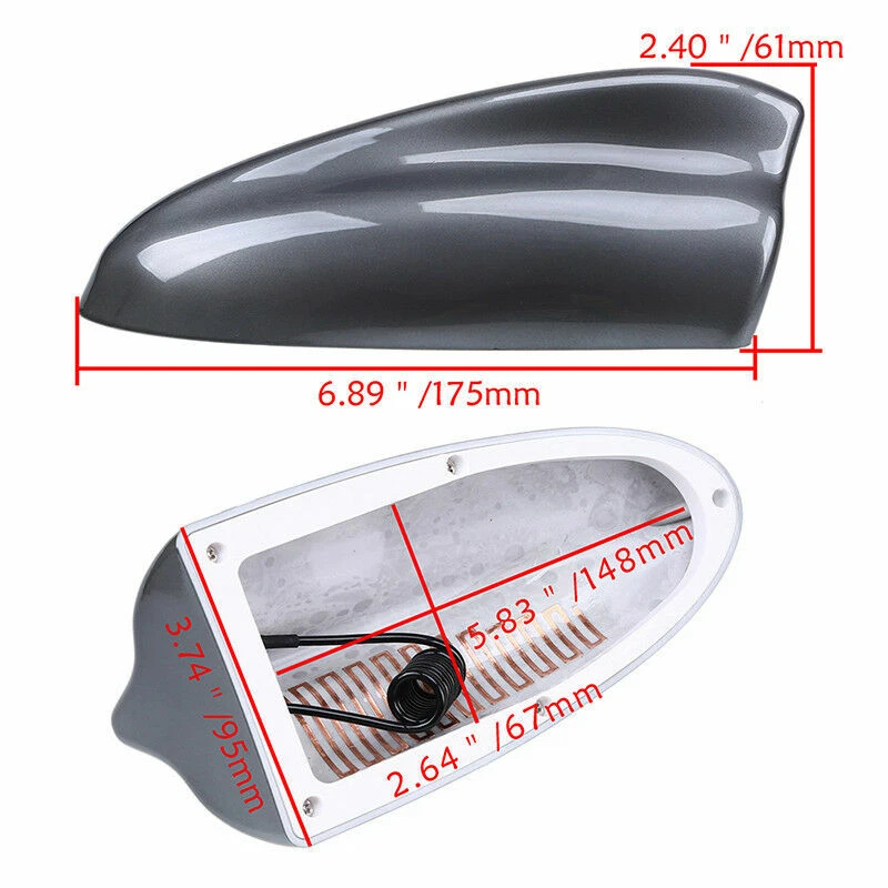 Antena de señal aérea estilo aleta de tiburón radio AM/FM techo montaje coche apta para BMW SUV Foto 3 de 4