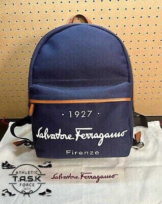 NEW Salvatore Ferragamo '1927 Signature' Backpack Blue NEW Salvatore Ferragamo '1927 Signature' Backpack Blue