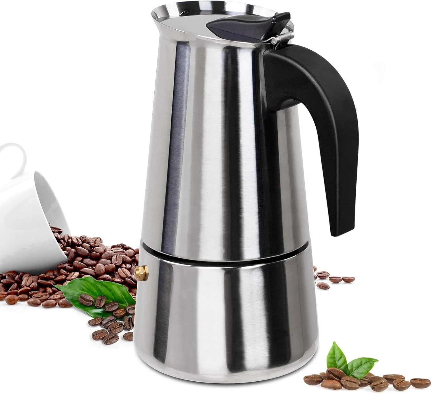 9 Cup Moka Pot Stainless Steel 450Ml Italian Espresso Coffee Maker Stovetop Coff