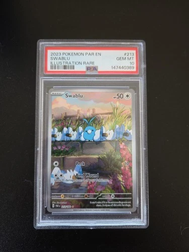 Pokemon Paradox Rift Swablu 213/182 PSA 10 Gem Mint Illustration Rare