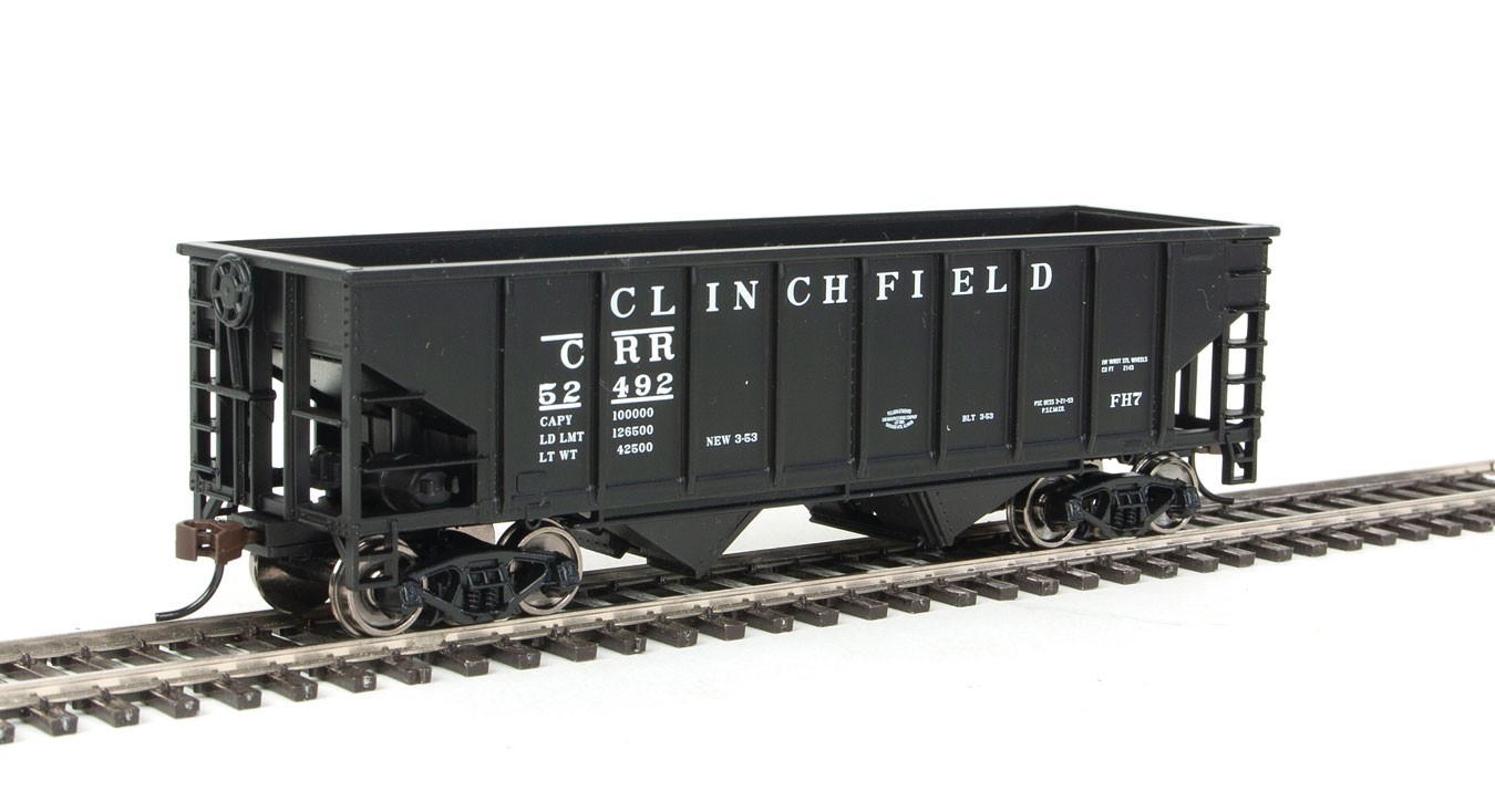 H0 Scale - Walthers Freight Car Coal Hopper Clinchfield -- 1840 New